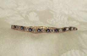 Sterling Silver Tennis Bracelet Sparkling Crystal & Sapphire Bracelet Gold Sterling Hallmarked