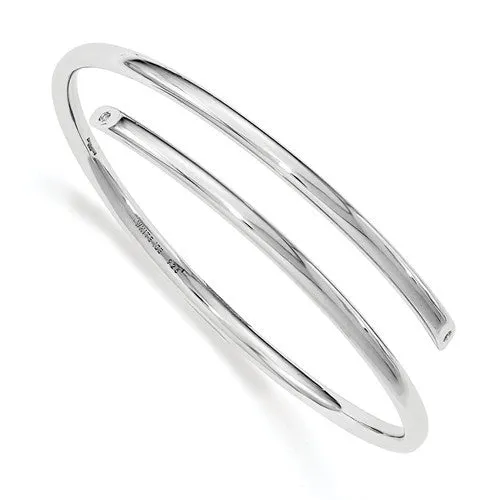 Sterling Silver White Ice Diamond Bangle