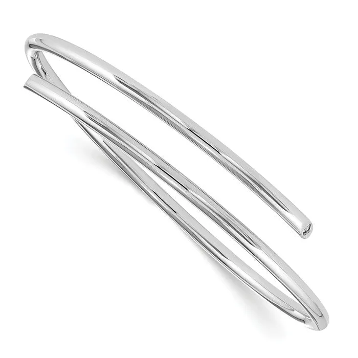 Sterling Silver White Ice Diamond Bangle