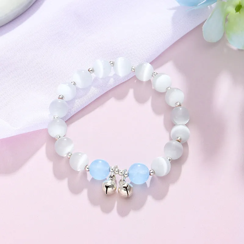 Strawberry Crystal and Opal Bell Bracelet for Women