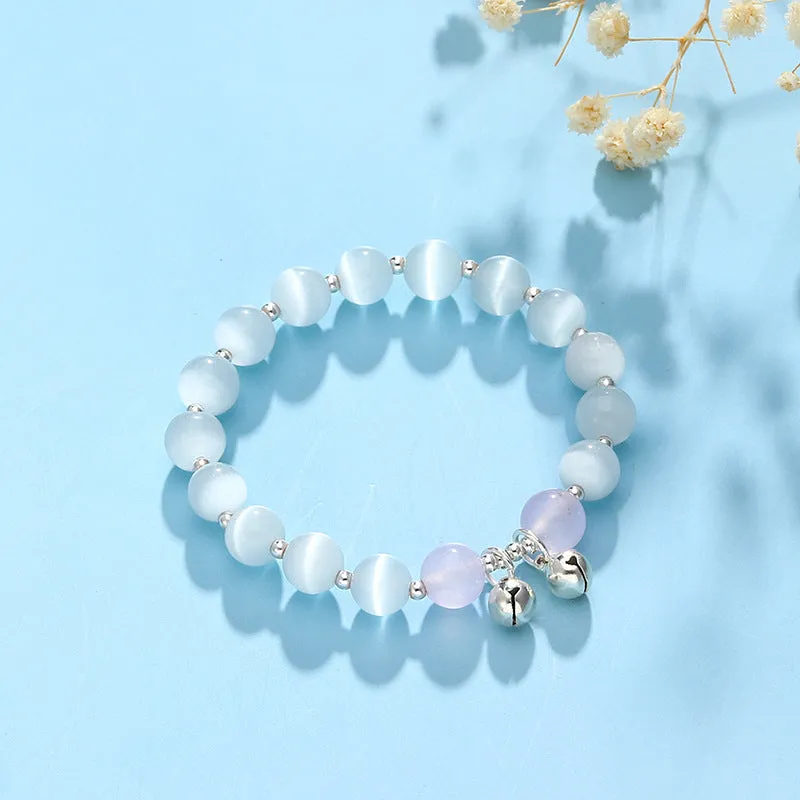 Strawberry Crystal and Opal Bell Bracelet for Women