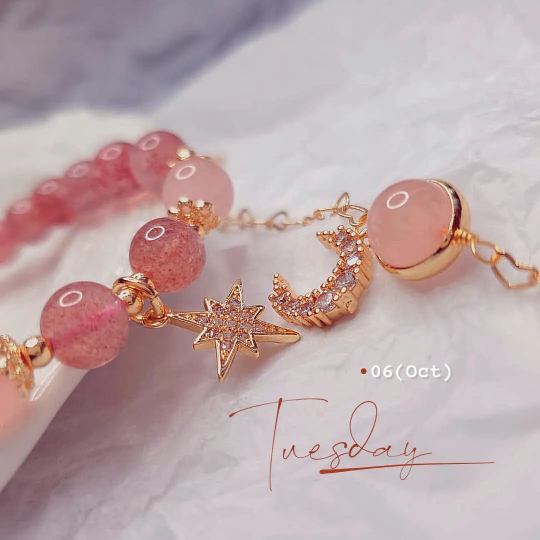 Strawberry Crystal Crystal Bracelet Women