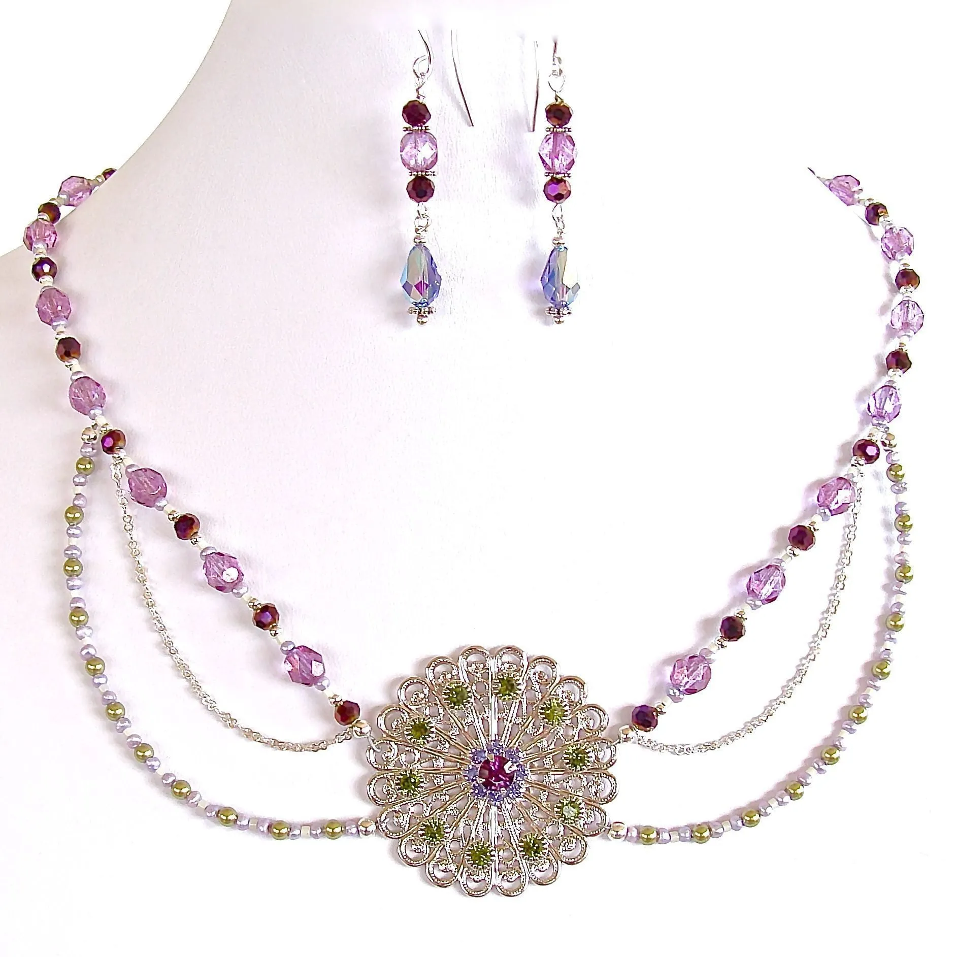 Sugar Plum: 18" Swarovski Crystal Necklace