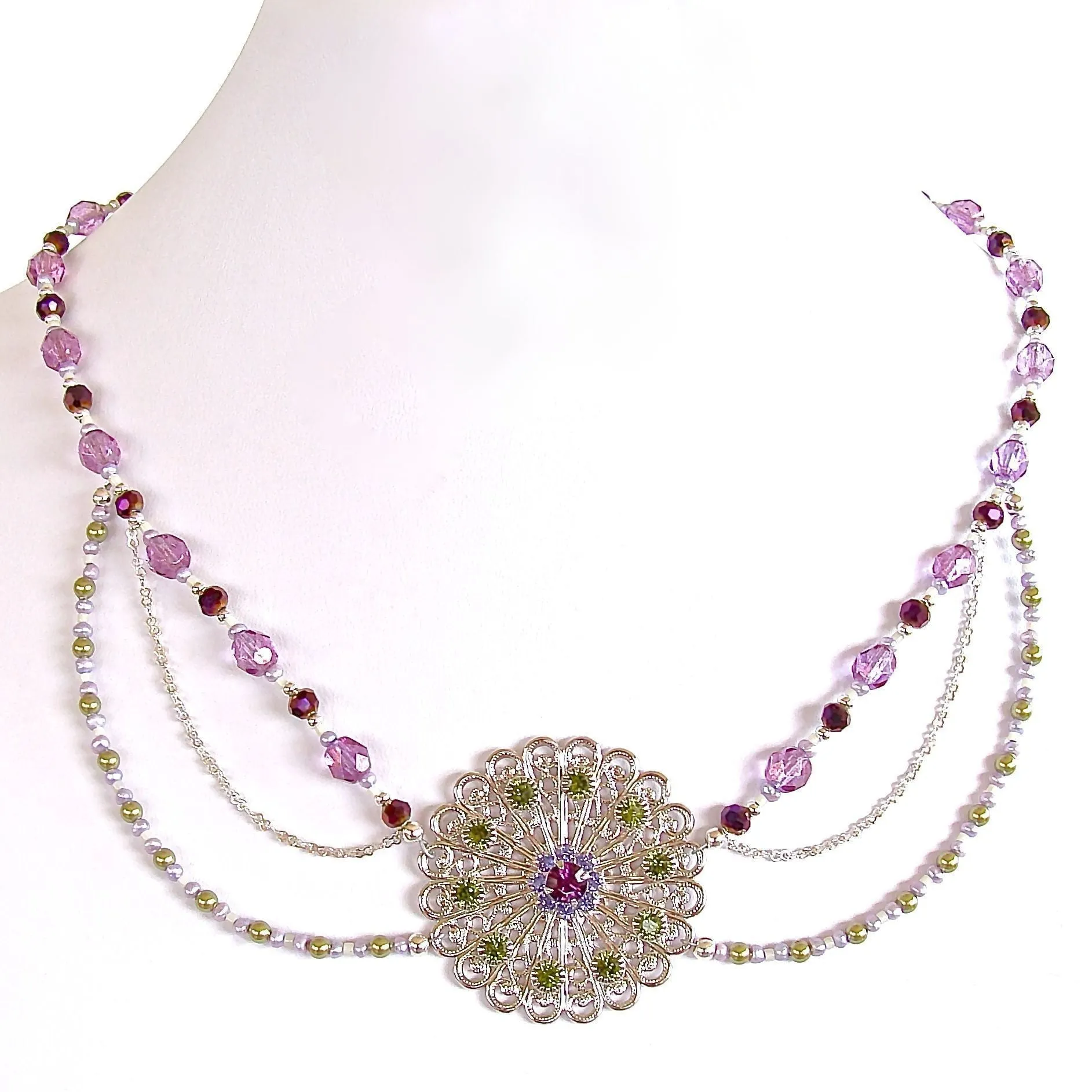 Sugar Plum: 18" Swarovski Crystal Necklace