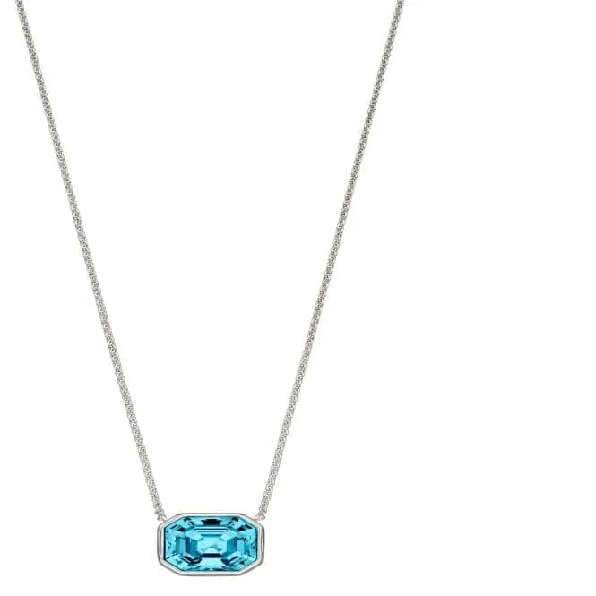 Swarovski Aquamarine Asscher Cut Necklace N4358T