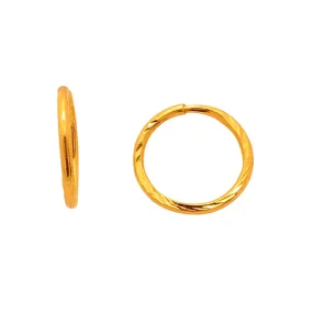 TAKA Jewellery 999 Pure Gold Earrings Hoop