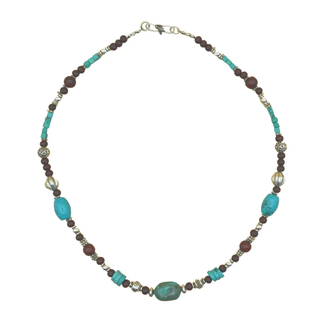 Tashi Turquoise & Wood Necklace