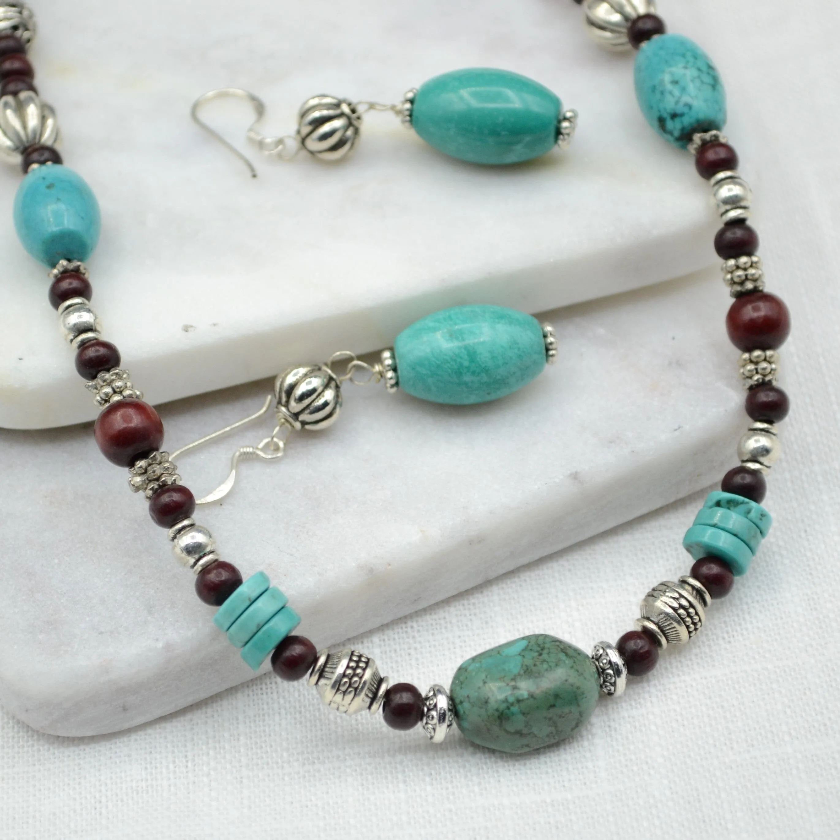 Tashi Turquoise & Wood Necklace