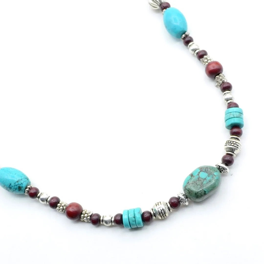 Tashi Turquoise & Wood Necklace