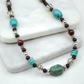 Tashi Turquoise & Wood Necklace