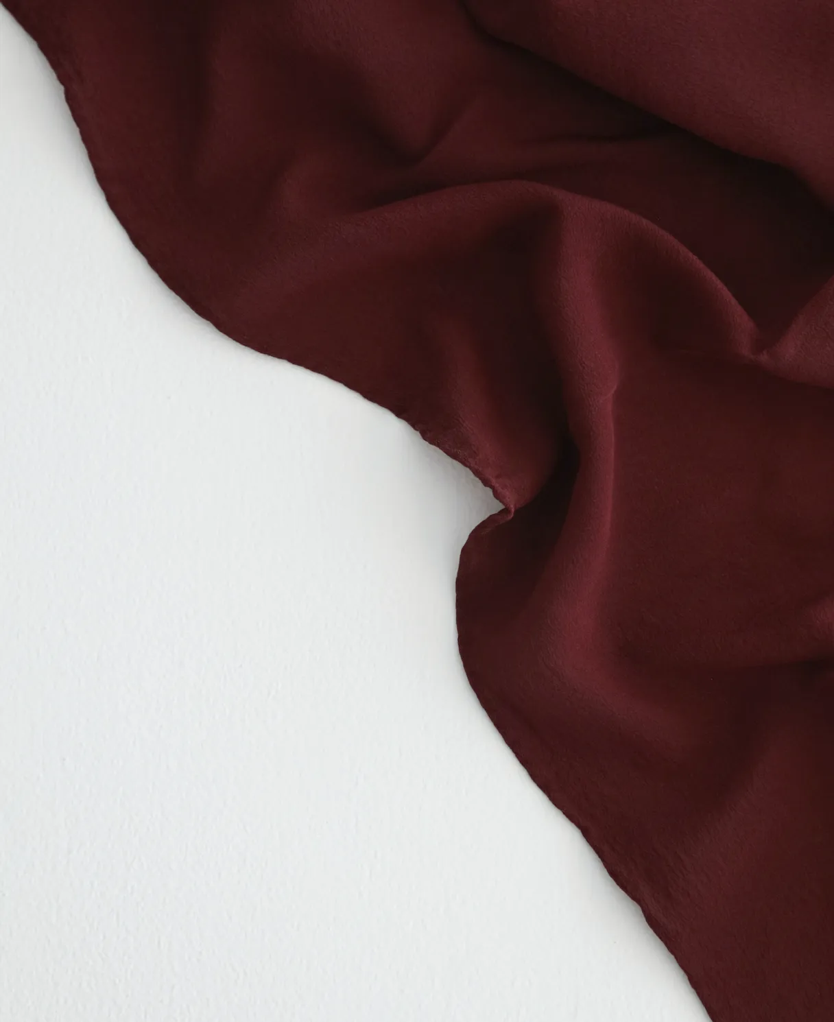 'The Classic' Washable Silk Scarf in Garnet