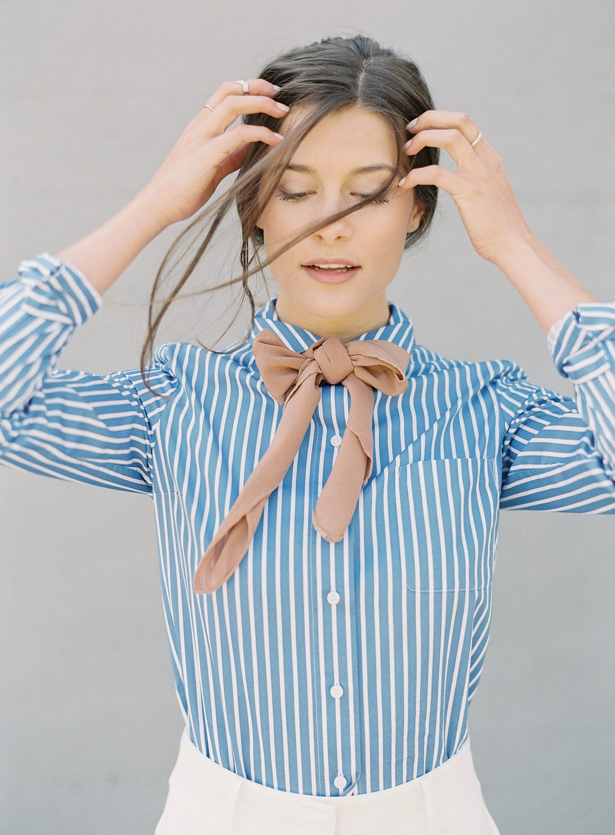 'The Classic' Washable Silk Scarf in Rose Gold