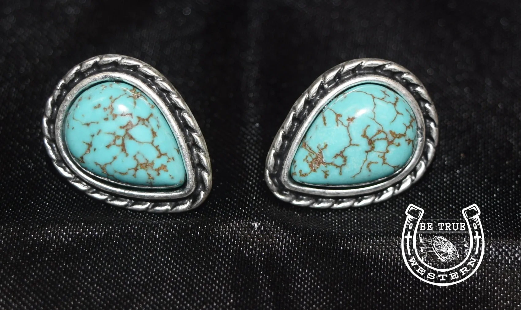 The Turquoise Tear Drop Stud Earrings