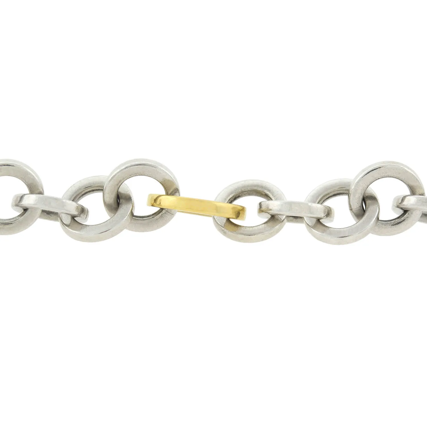 TIFFANY & Co. Estate 18kt/Sterling Interlocking Link Bracelet