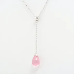 Tiffany & Co. Rainbow Drop Pink Amethyst Stone Necklace