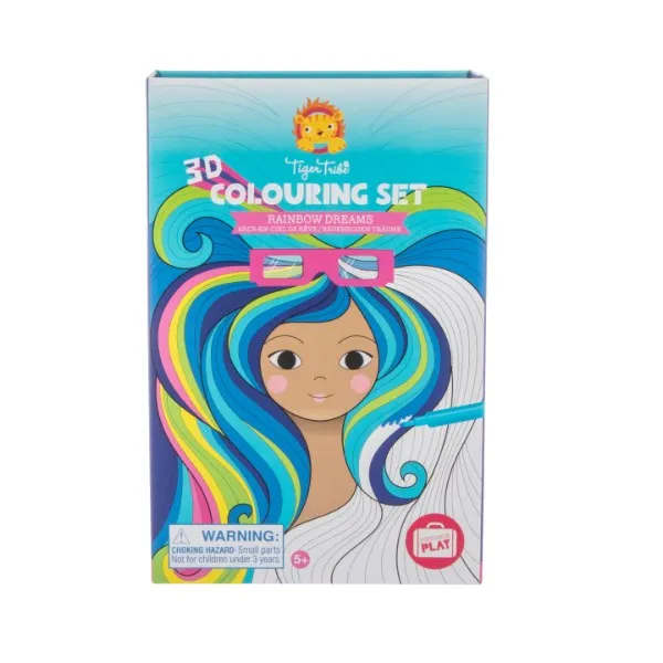 Tiger Tribe TT6-0262 3D Colouring Set - Rainbow Dreams