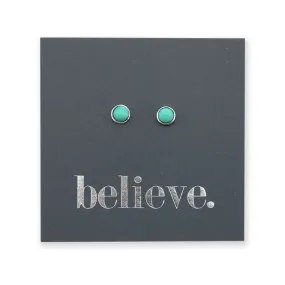 Tiny Turquoise - Sterling Silver Studs - Believe (8806-F)