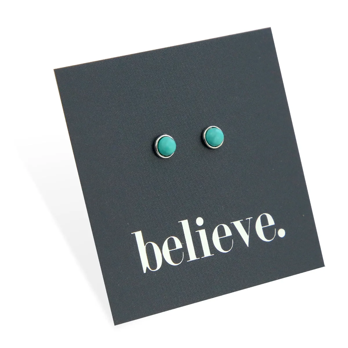 Tiny Turquoise - Sterling Silver Studs - Believe (8806-F)