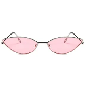 Trendy Girls Retro 70's Metal Frame Cat Eye Sun Glasses