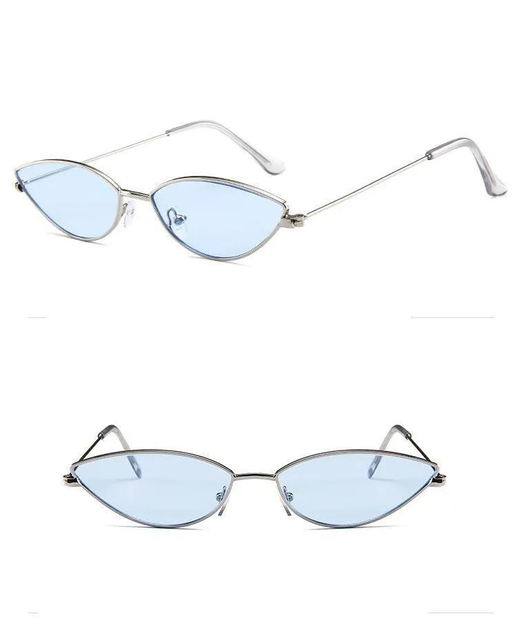 Trendy Girls Retro 70's Metal Frame Cat Eye Sun Glasses