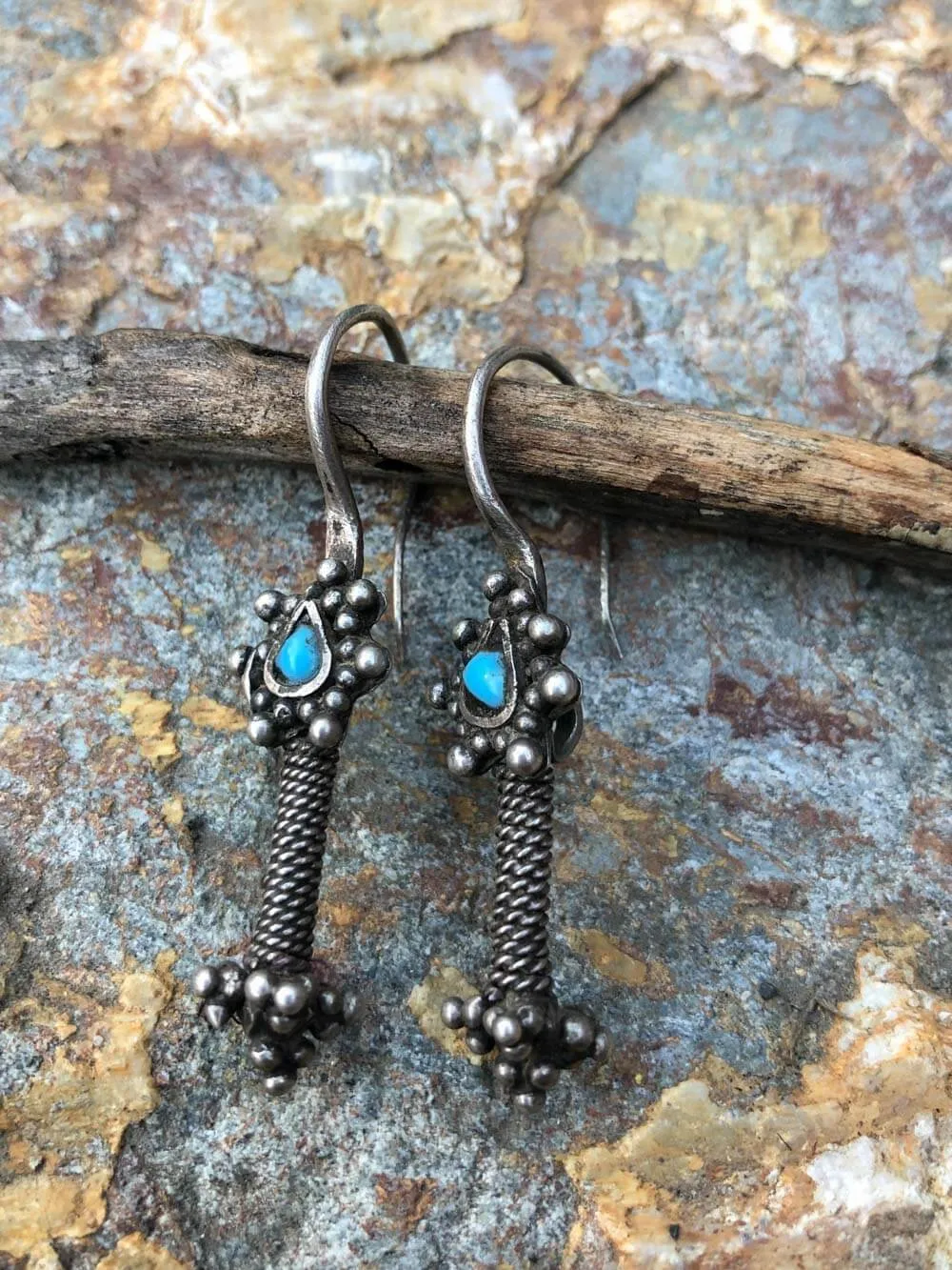 Tribal Glass Earring