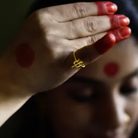 Trishul Ring (Gold-plated)