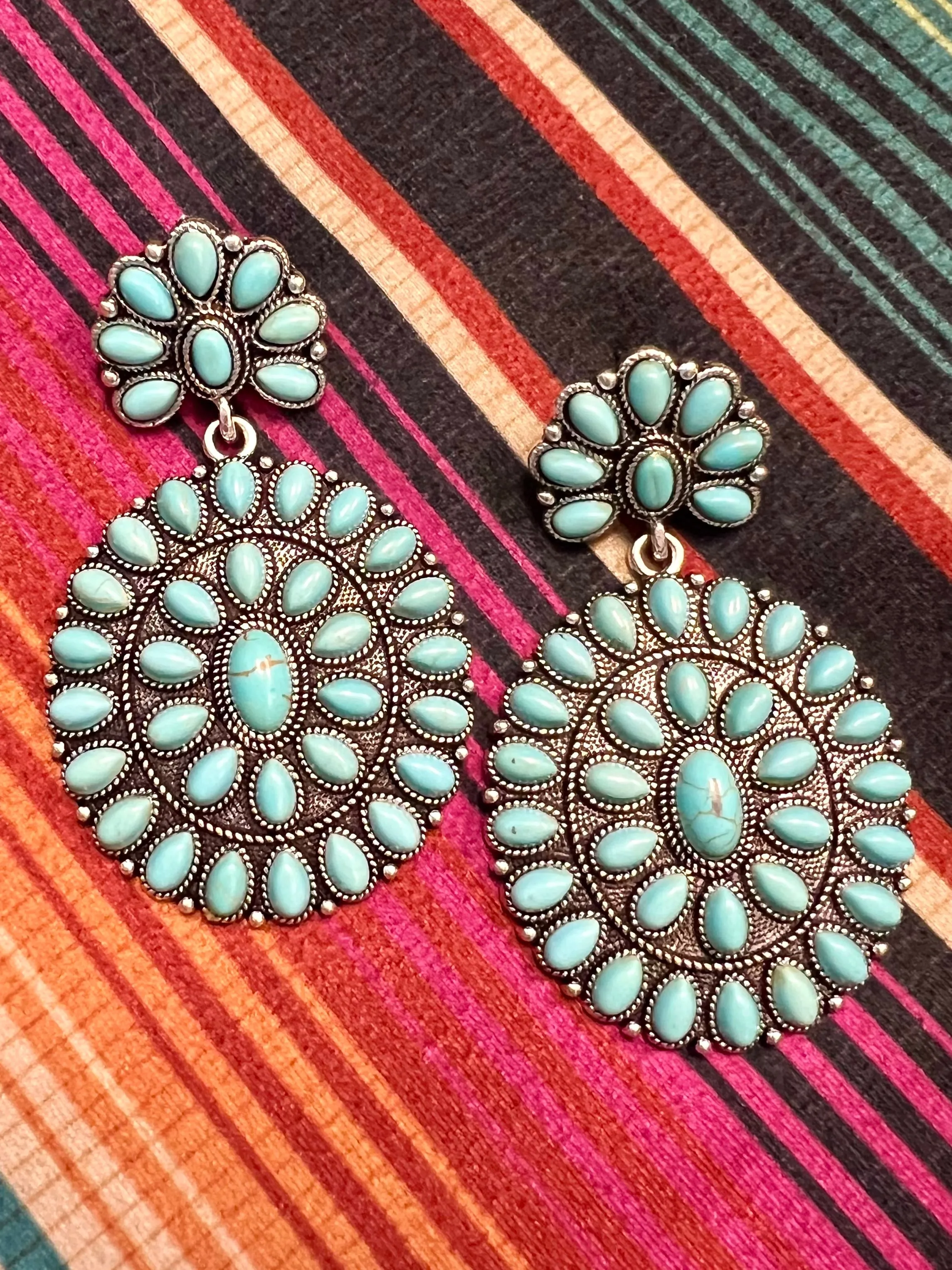 Triumphing In Turquoise Earrings