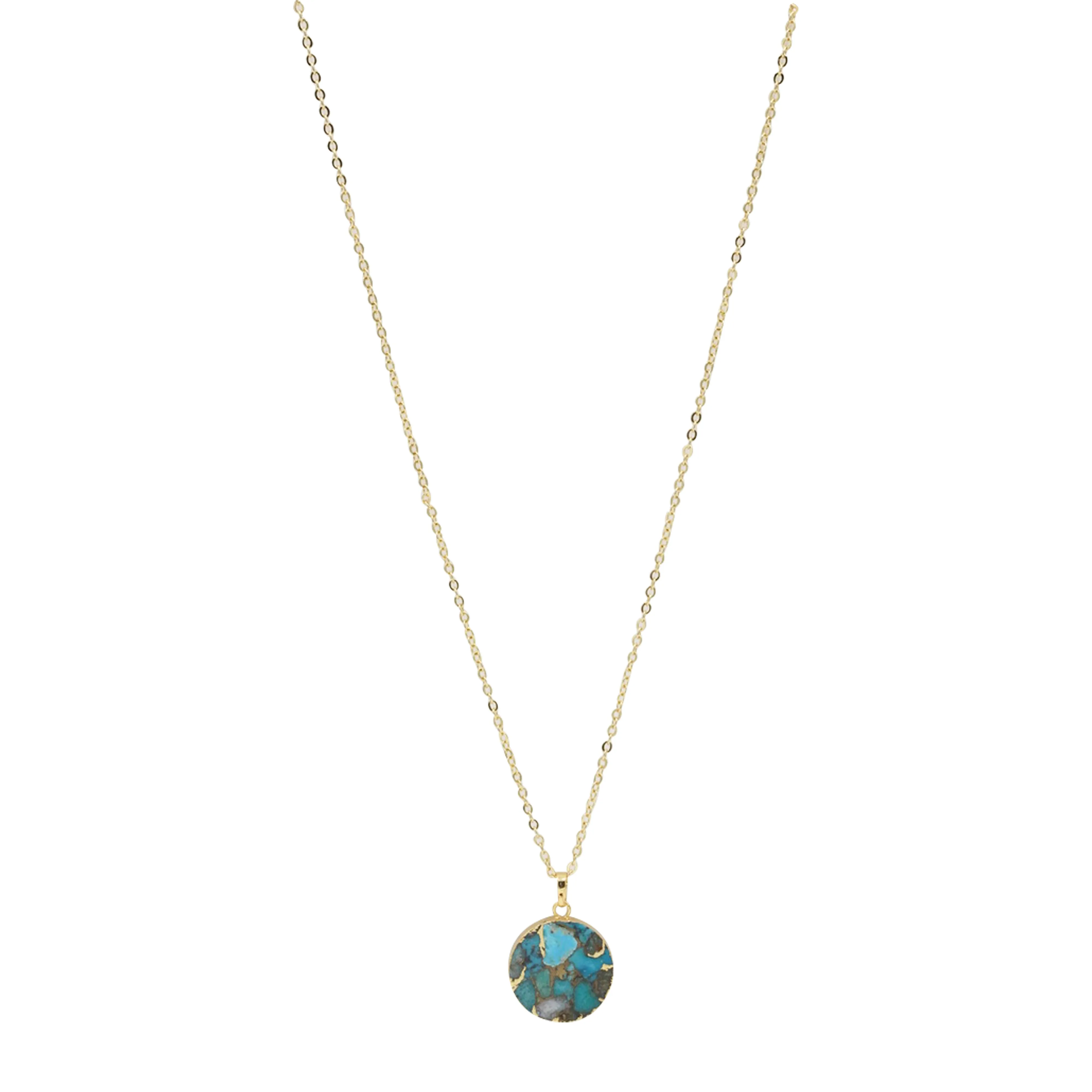 Turquoise Circle Necklace