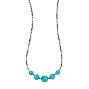 Turquoise Coin Bonfire Necklace