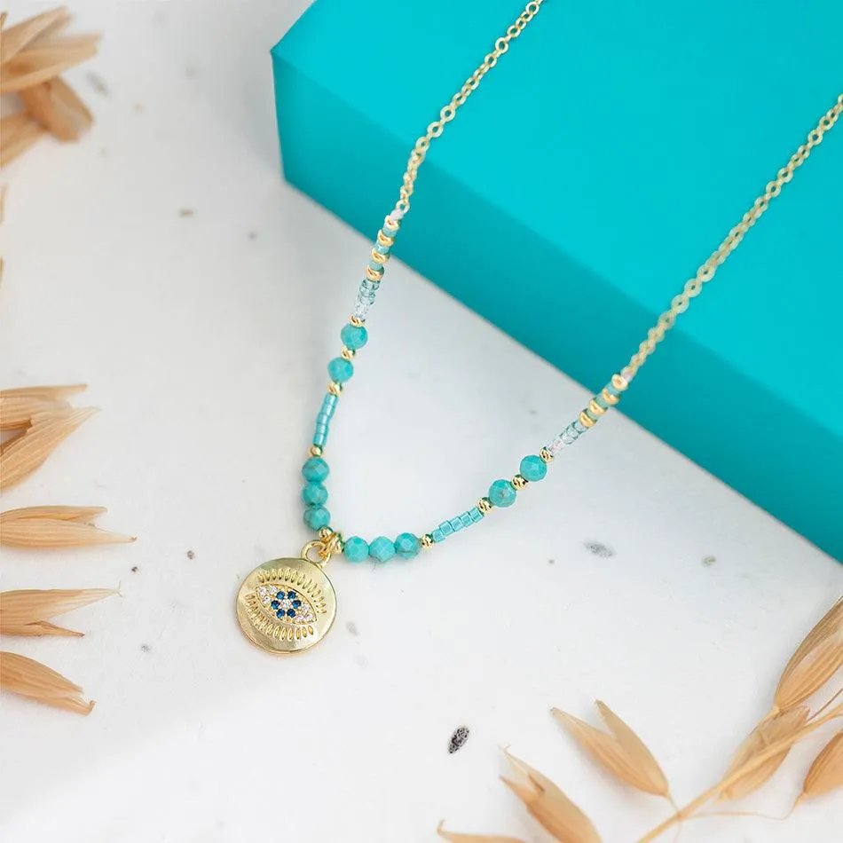 Turquoise Evil Eye Necklace