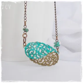 Turquoise Filigree Necklace