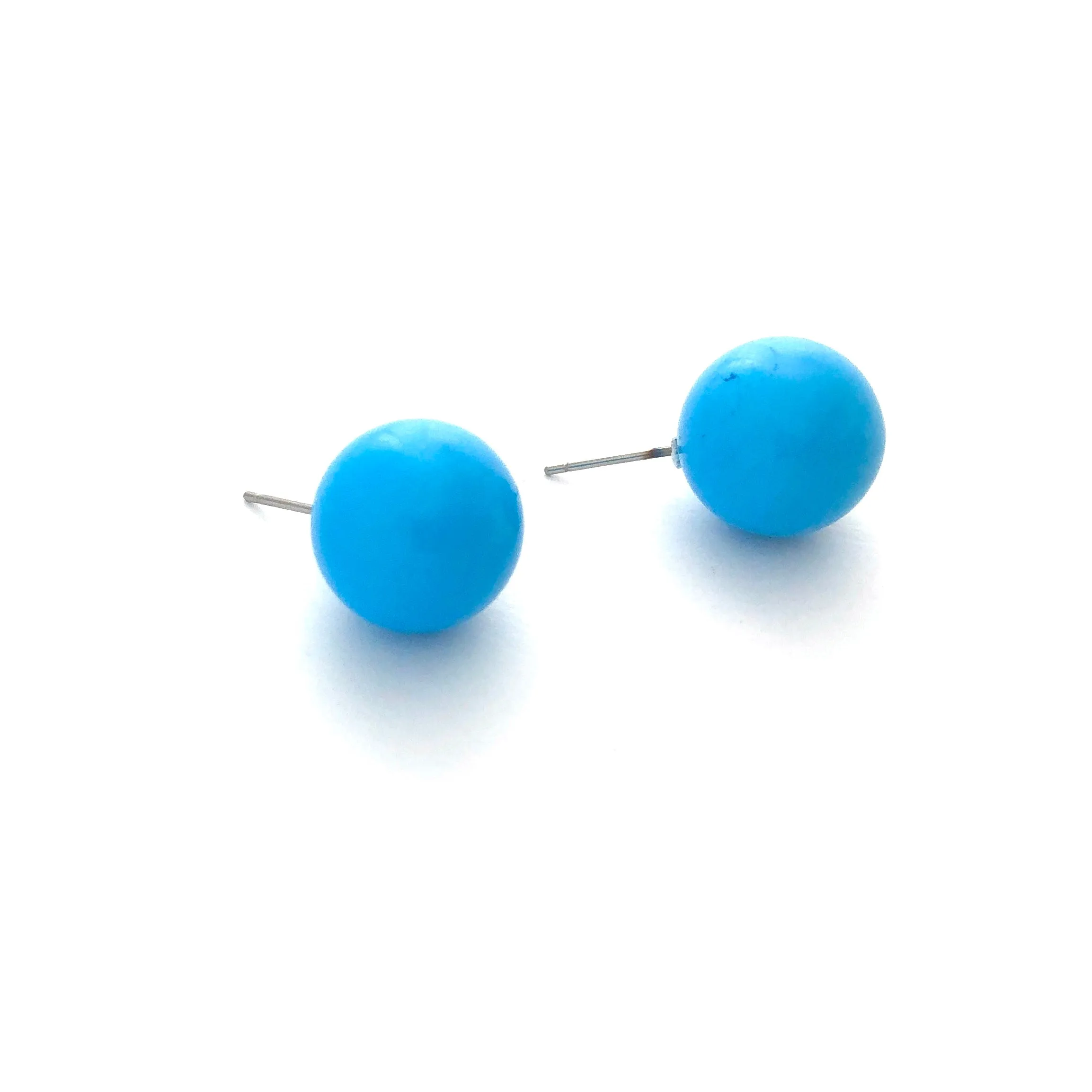 Turquoise Jumbo Ball Stud Earrings