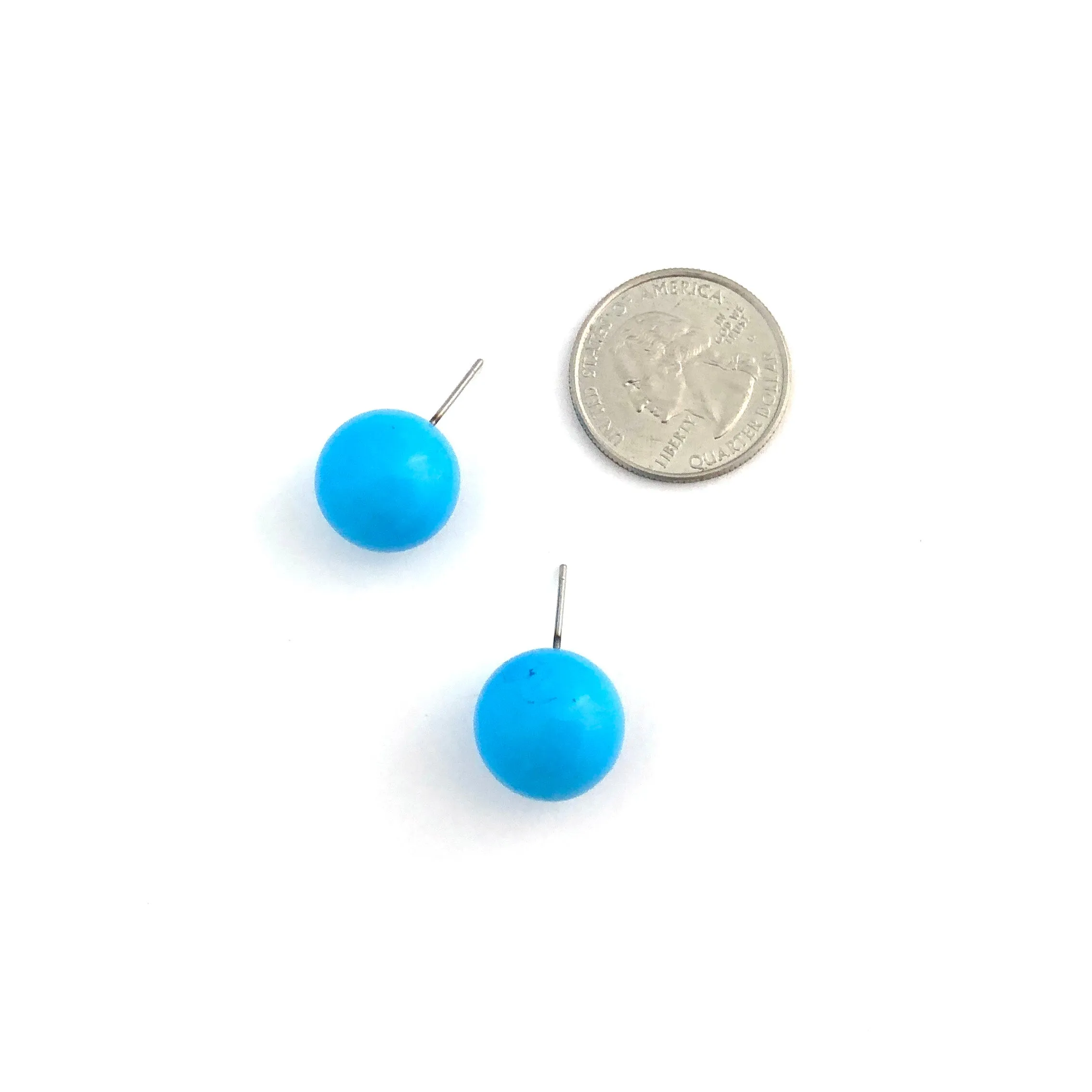 Turquoise Jumbo Ball Stud Earrings