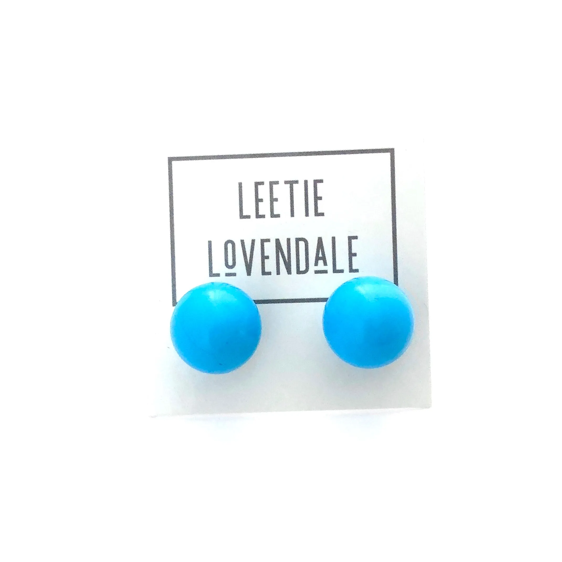 Turquoise Jumbo Ball Stud Earrings