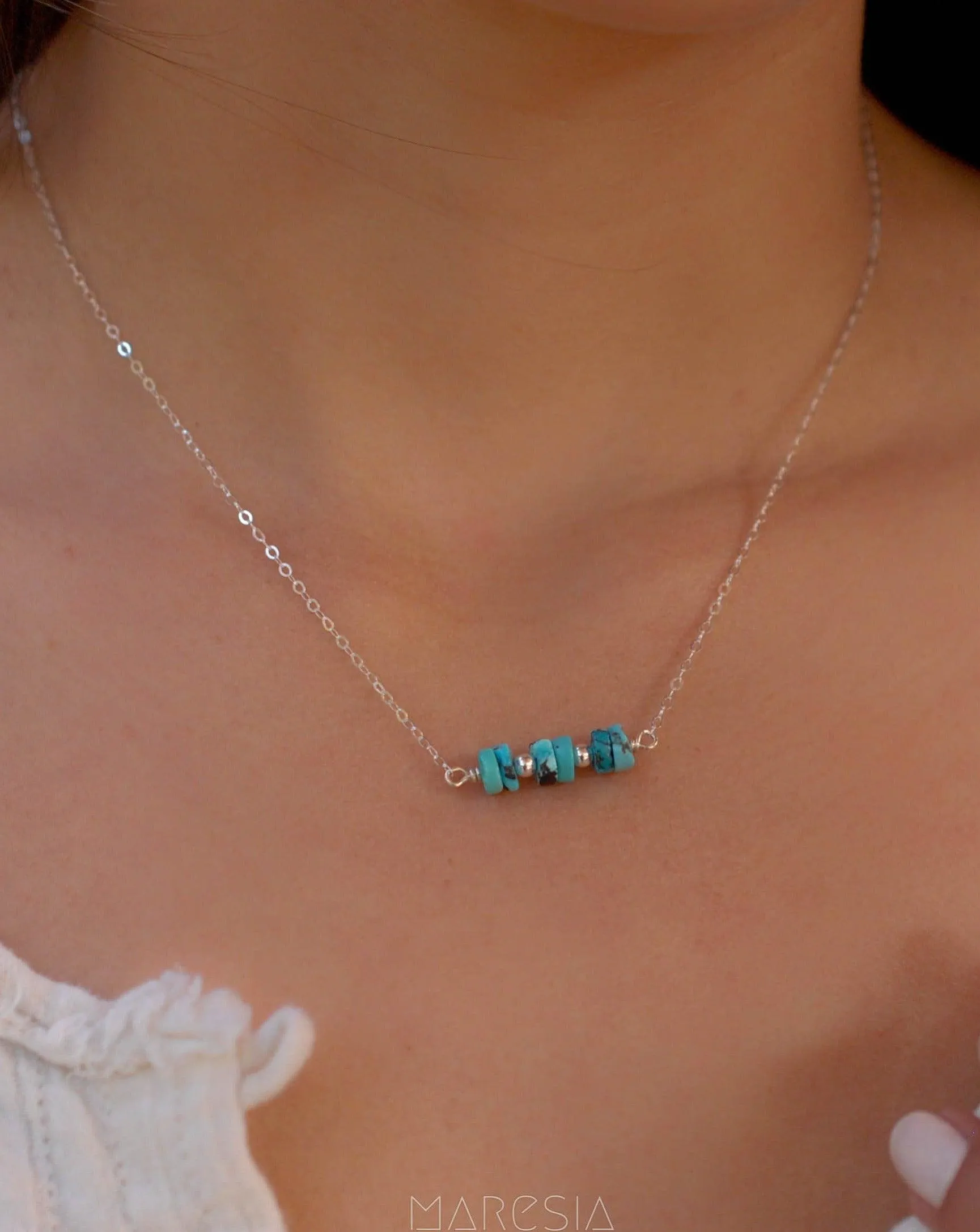 Turquoise necklace~ Sterling Silver 925 or Gold Filled~MN021