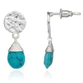 Turquoise Silver Drop Earrings