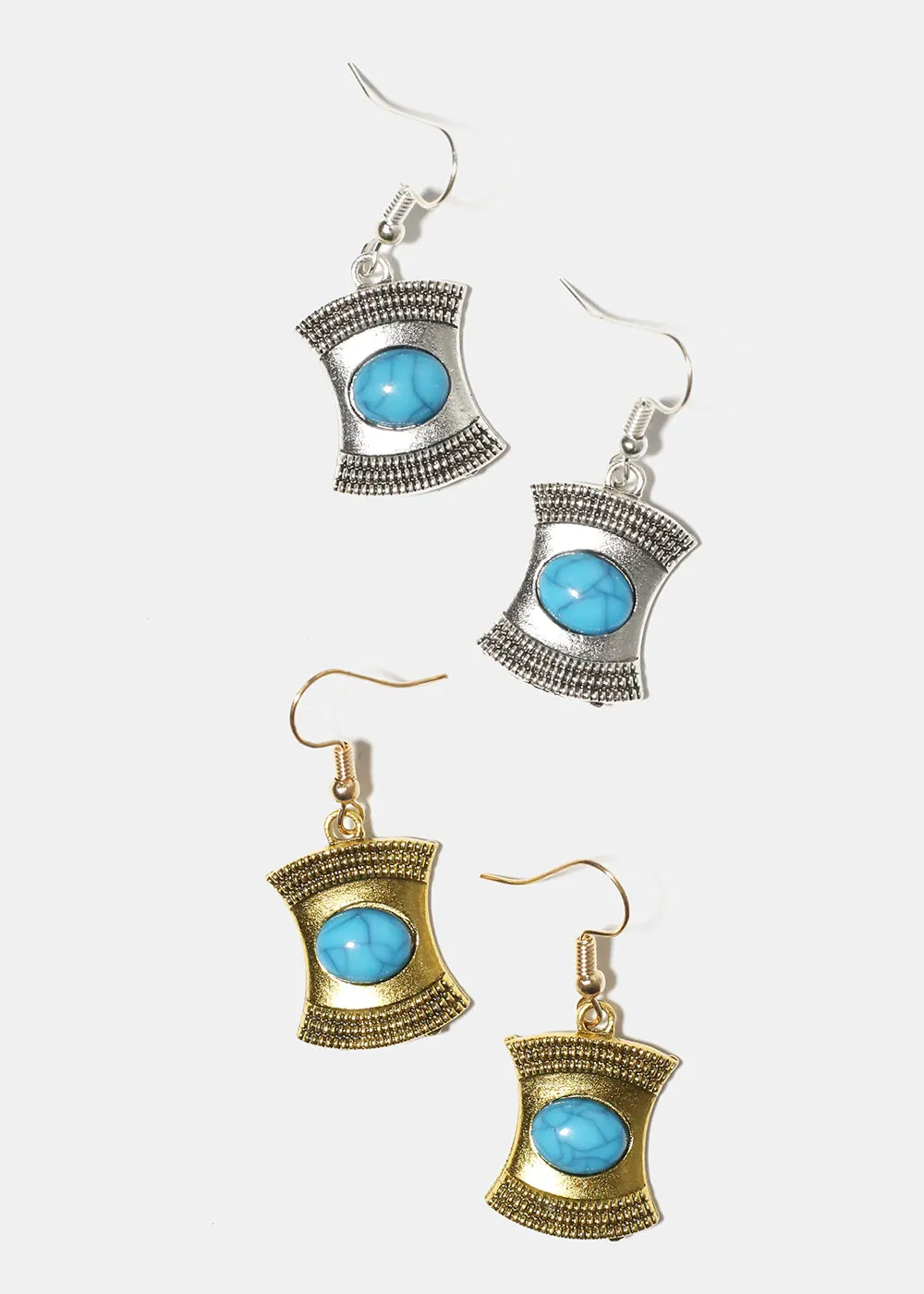 Turquoise Square Earrings