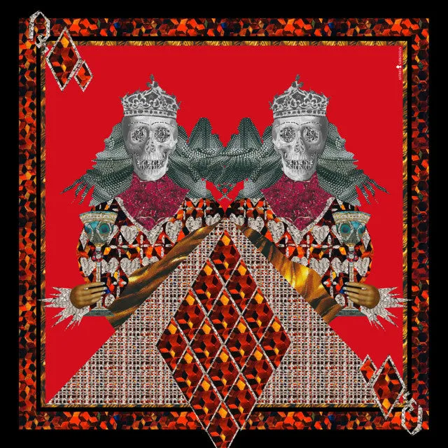 Twin King Calvaria Red Modal Scarf