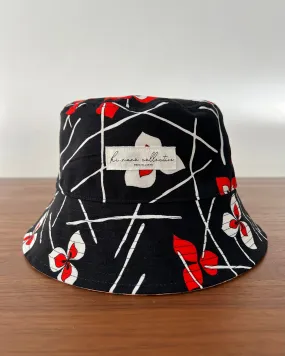 UPCYCLED KIMONO BUCKET HAT・POP HANA ポップ花