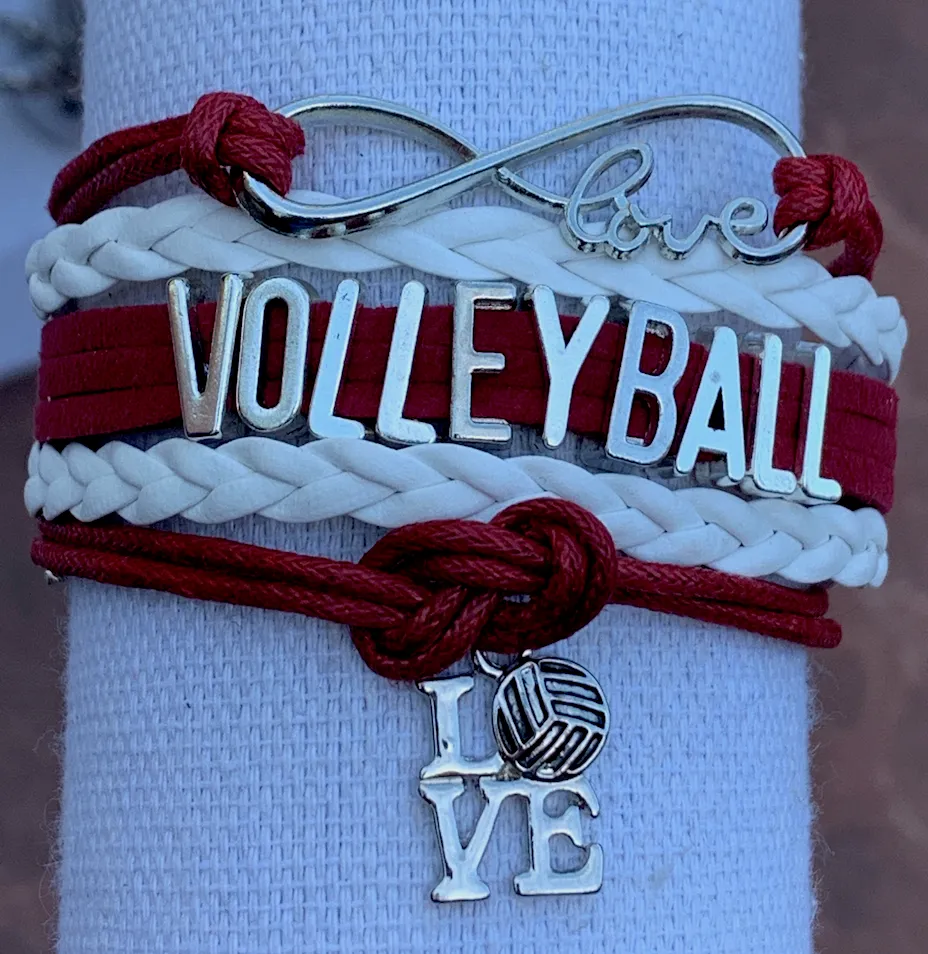 Volleyball Love Bracelet - Pick Your Team Colors