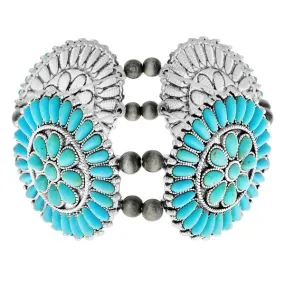 WESTERN TURQUOISE STRETCH BRACELET