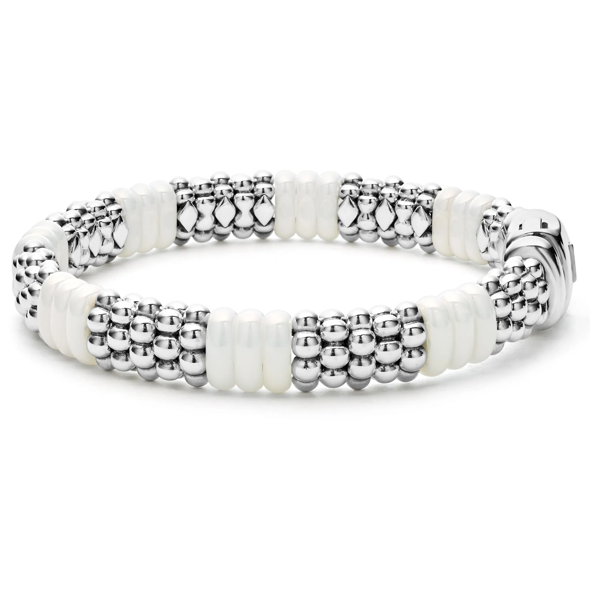 White Caviar Ceramic Caviar Beaded Bracelet | 9mm