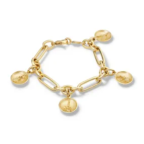 Wildflower Charm Bracelet Yellow Gold