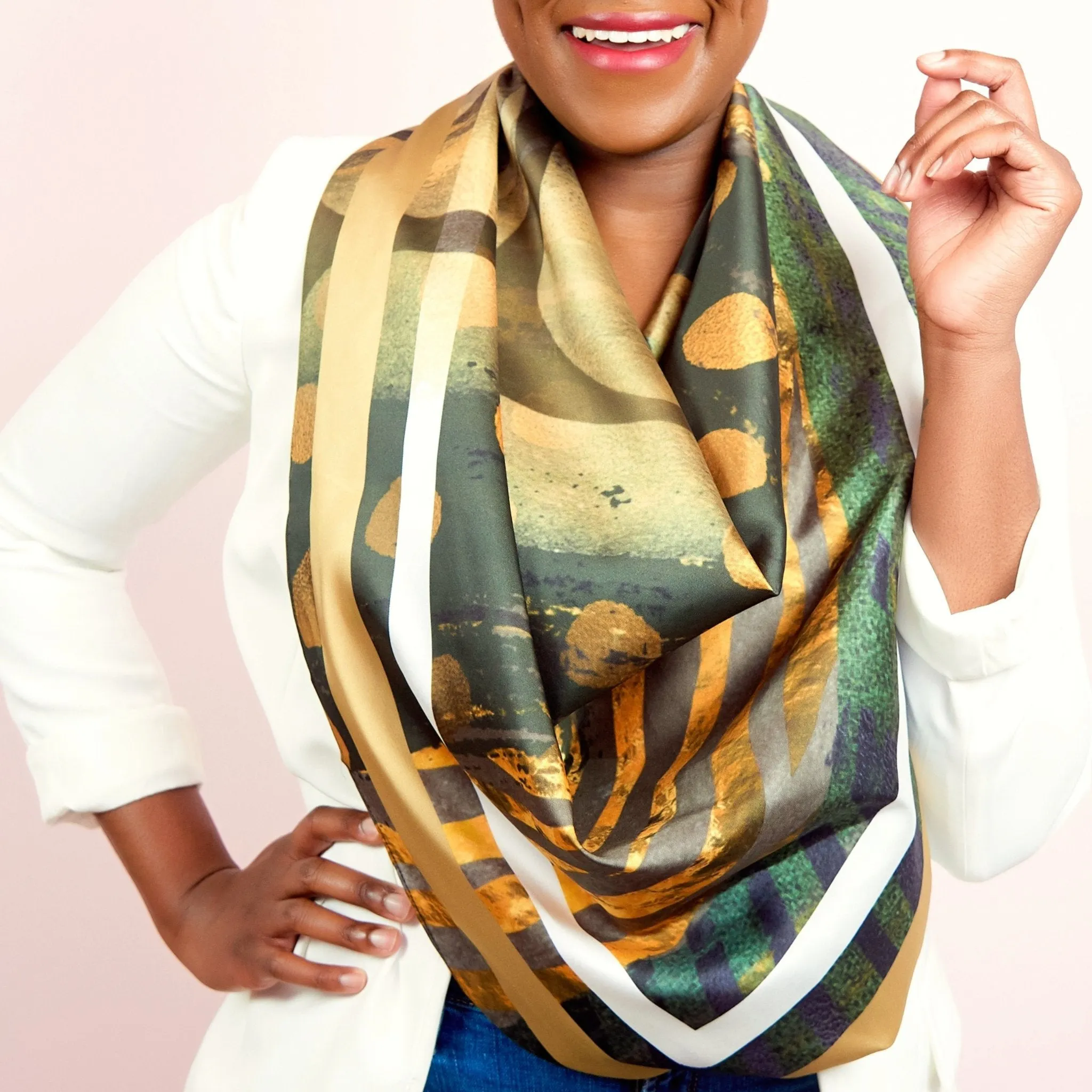 Zanzibar Silk Blend Oversized Scarf