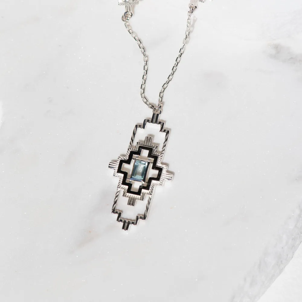 Zoe & Morgan Munay Necklace - Sterling Silver & Aquamarine